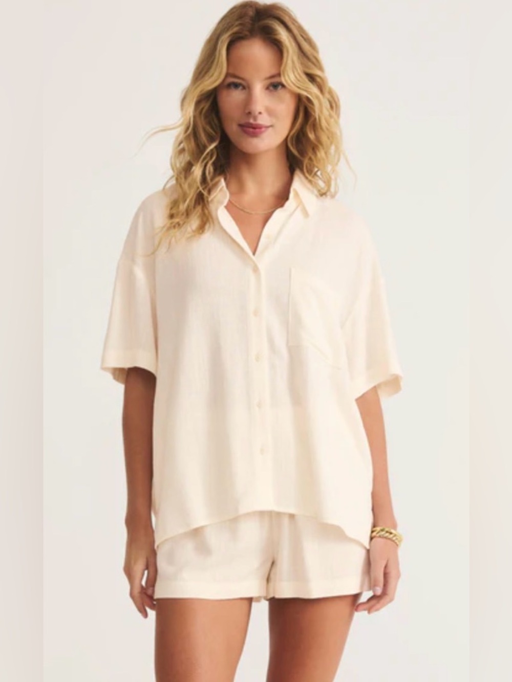 Z Supply Tinsley Button Up - Sea Salt